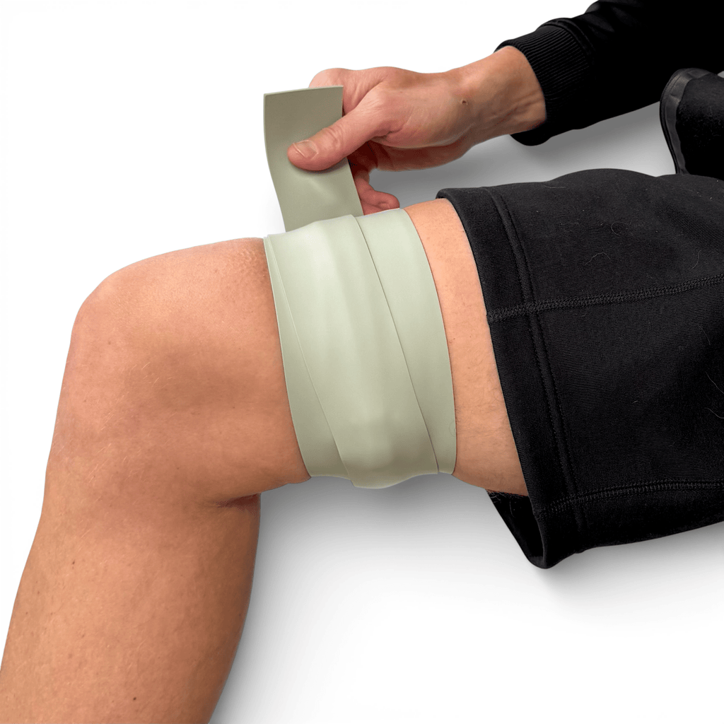 FlossPoint ShearPoints along lateral thigh and IT band interface for lateral movement and step-down restrictions